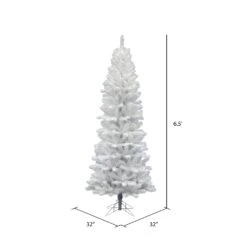 Vickerman 6.5-ft Leg Base Salem Pine Slim Right Side Up White Artificial Christmas Tree -Northlight Sales Store 330899014 AlternateImage2