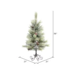 Vickerman 3-ft Leg Base Bellevue Pine Full Right Side Up Green Artificial Christmas Tree 8 Vickerman 3-ft Leg Base Bellevue Pine Full Right Side Up Green Artificial Christmas Tree -Northlight Sales Store 330899028 AlternateImage2