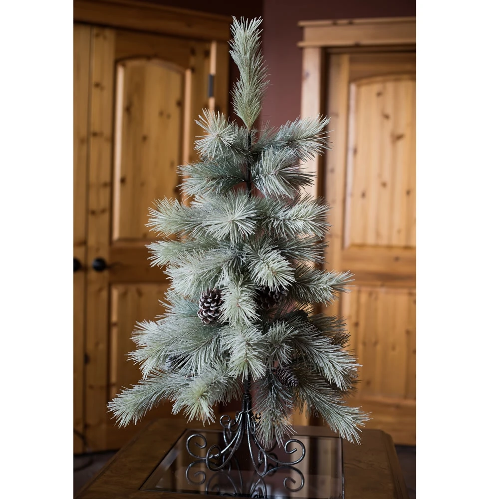 Vickerman 3-ft Leg Base Bellevue Pine Full Right Side Up Green Artificial Christmas Tree 6 Vickerman 3-ft Leg Base Bellevue Pine Full Right Side Up Green Artificial Christmas Tree - Image 4