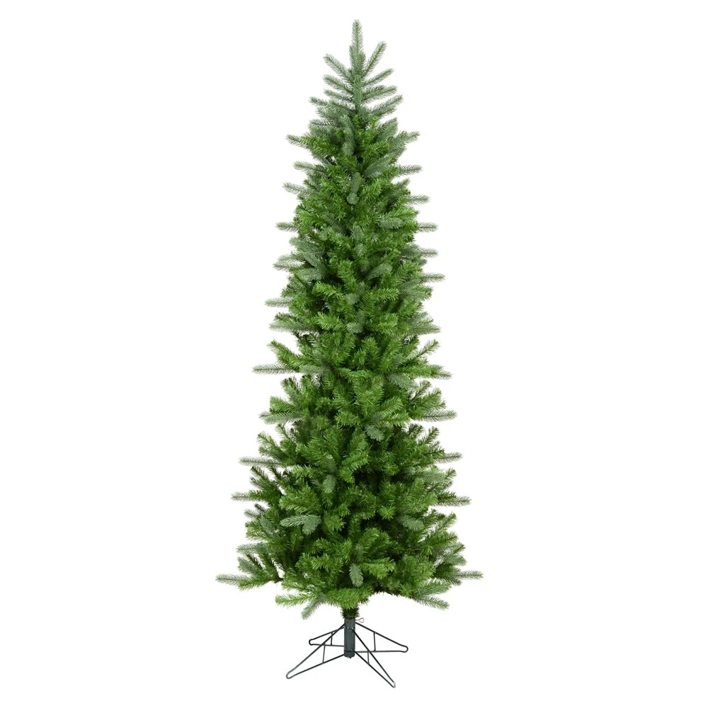 Vickerman 5.5-ft Leg Base Pencil Spruce Slim Right Side Up Green Artificial Christmas Tree 3 Vickerman 5.5-ft Leg Base Pencil Spruce Slim Right Side Up Green Artificial Christmas Tree