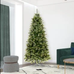 Vickerman 7.5-ft Leg Base Cashmere Pine Slim Right Side Up Green Artificial Christmas Tree -Northlight Sales Store 330899045 AlternateImage4