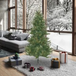 Vickerman 6.5-ft Leg Base Mixed Country Pine Slim Right Side Up Green Artificial Christmas Tree -Northlight Sales Store 330899047 AlternateImage4