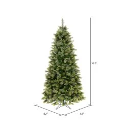Vickerman 6.5-ft Cashmere Pine Slim Right Side Up Green Artificial Christmas Tree With Leg Base 8 Vickerman 6.5-ft Cashmere Pine Slim Right Side Up Green Artificial Christmas Tree With Leg Base -Northlight Sales Store 330899053 AlternateImage2