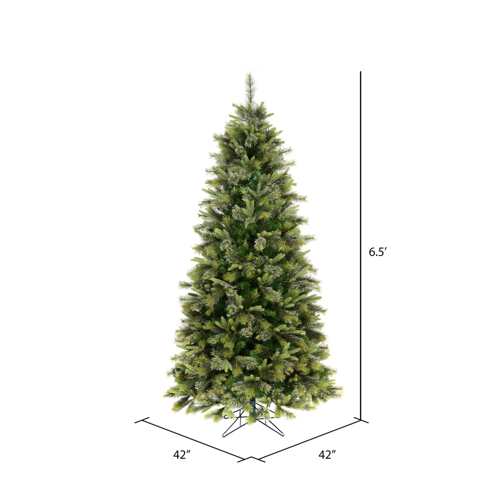 Vickerman 6.5-ft Cashmere Pine Slim Right Side Up Green Artificial Christmas Tree With Leg Base 5 Vickerman 6.5-ft Cashmere Pine Slim Right Side Up Green Artificial Christmas Tree With Leg Base - Image 3