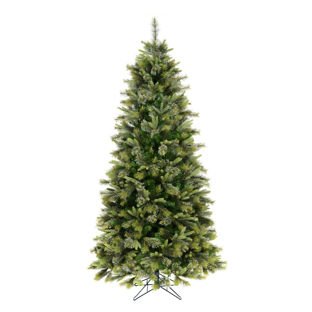 Vickerman 6.5-ft Cashmere Pine Slim Right Side Up Green Artificial Christmas Tree With Leg Base 3 Vickerman 6.5-ft Cashmere Pine Slim Right Side Up Green Artificial Christmas Tree With Leg Base