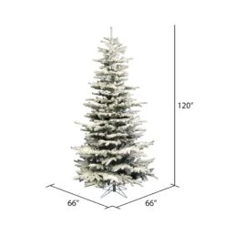 Vickerman 10-ft Leg Base Grand Fir Slim Right Side Up Flocked Green Artificial Christmas Tree 7 Vickerman 10-ft Leg Base Grand Fir Slim Right Side Up Flocked Green Artificial Christmas Tree -Northlight Sales Store 330899054 AlternateImage2