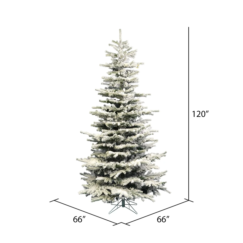 Vickerman 10-ft Leg Base Grand Fir Slim Right Side Up Flocked Green Artificial Christmas Tree 5 Vickerman 10-ft Leg Base Grand Fir Slim Right Side Up Flocked Green Artificial Christmas Tree - Image 3