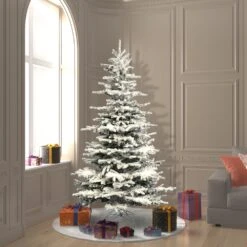 Vickerman 6.5-ft Leg Base Grand Fir Full Right Side Up Flocked Green Artificial Christmas Tree 9 Vickerman 6.5-ft Leg Base Grand Fir Full Right Side Up Flocked Green Artificial Christmas Tree -Northlight Sales Store 330899057 AlternateImage4