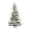 Vickerman 6.5-ft Leg Base Grand Fir Full Right Side Up Flocked Green Artificial Christmas Tree