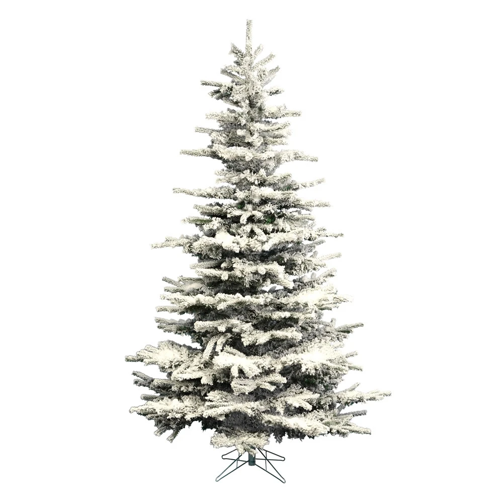 Vickerman 6.5-ft Leg Base Grand Fir Full Right Side Up Flocked Green Artificial Christmas Tree 3 Vickerman 6.5-ft Leg Base Grand Fir Full Right Side Up Flocked Green Artificial Christmas Tree