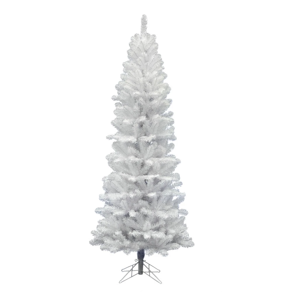 Vickerman 8.5-ft Leg Base Salem Pine Slim Right Side Up White Artificial Christmas Tree 3 Vickerman 8.5-ft Leg Base Salem Pine Slim Right Side Up White Artificial Christmas Tree