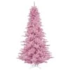 Vickerman 4.5-ft Fir Leg Base Pine Full Right Side Up Pink Artificial Christmas Tree