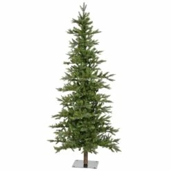 VickermanĀ 6-ft Leg Base Grand Fir Full Right Side Up Green Artificial Christmas Tree