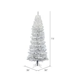 Vickerman 7.5-ft Leg Base Salem Pine Slim Right Side Up White Artificial Christmas Tree -Northlight Sales Store 330899066 AlternateImage2