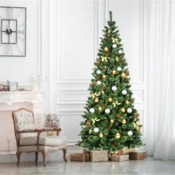Costway 8-ft Full Green Artificial Christmas Tree With Pine Cones -Northlight Sales Store 330902771 AlternateImage4