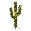 Costway 5-ft Pre-Lit Slim Green Artificial Christmas Tree With 90 Colour Changing LED Lights