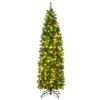 Costway 6.5-ft Pre-Lit Slim Green Artificial Christmas Tree With 250 Constant Warm White LED Lights -Northlight Sales Store 330902836 MainImage 001