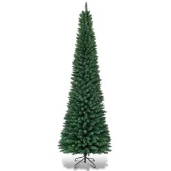 Costway 9-ft Slim Green Artificial Christmas Tree