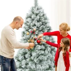 Costway 6-ft Full Green Artificial Snowy Christmas Tree -Northlight Sales Store 330902863 AlternateImage4