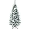 Costway 5-ft Snow-Flocked Artificial Christmas Tree With Berries And Poinsettia Flowers -Northlight Sales Store 330915608 MainImage 001 l