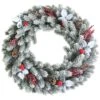 Costway 24-in Electrostatic Flocked Christmas Wreath Holiday Decor -Northlight Sales Store 330925695 MainImage 001