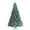 Costway 6-ft Snow Flocked Hinged Christmas Tree With 1000 Branch Tips And Pine Cones -Northlight Sales Store 330925702 MainImage 001