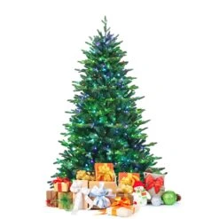 Costway 7-ft Pre-Lit Hinged Christmas Tree 2458 PE And PVC Tips With 450 Lights -Northlight Sales Store 330925708 AlternateImage3