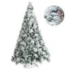 Costway 7-ft Upside Down Christmas Halloween Tree Black With 400 Purple LED Lights -Northlight Sales Store 330925715 MainImage 001
