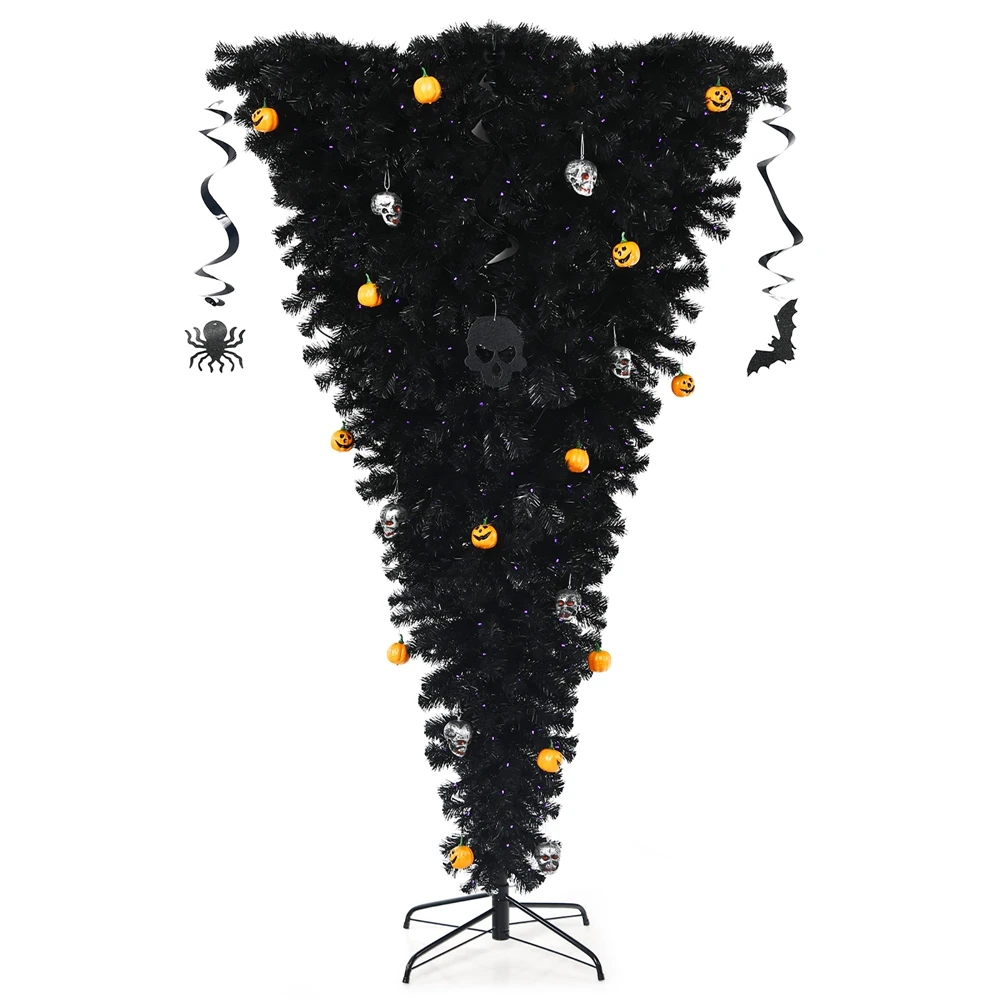 Costway 7.5-ft Pre-Lit Artificial Christmas Tree 1242 Tips With 100 Ornaments 5 Costway 7.5-ft Pre-Lit Artificial Christmas Tree 1242 Tips With 100 Ornaments - Image 3