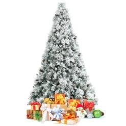 Costway 8-ft Pre-lit Hinged Christmas Tree With 600 LED Lights And 9 Dynamic Effects -Northlight Sales Store 330925737 AlternateImage3