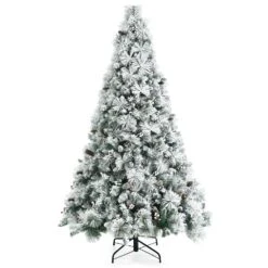Costway 8-ft Pre-lit Hinged Christmas Tree With 600 LED Lights And 9 Dynamic Effects -Northlight Sales Store 330925737 AlternateImage4
