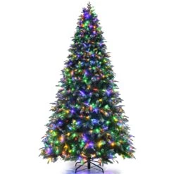 Costway 6-ft Pre-lit Hinged Christmas Tree With 777 Glitter Tips And Pine Cones -Northlight Sales Store 330925743 AlternateImage3