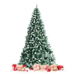 Costway 7.5-ft Snow Flocked Hinged Christmas Tree With 1346 Branch Tips And Pine Cones -Northlight Sales Store 330925744 AlternateImage3