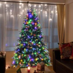 Costway 8-ft Pre-Lit Hinged Christmas Tree 3402 PE And PVC Tips With 620 Lights And Foot Switch -Northlight Sales Store 330925752 AlternateImage3