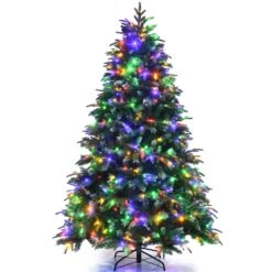 Costway 8-ft Pre-Lit Hinged Christmas Tree 3402 PE And PVC Tips With 620 Lights And Foot Switch -Northlight Sales Store 330925752 AlternateImage4