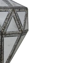 Northlight 5.5-in Grey And Clear Mirrored Geometric Drop Christmas Ornament -Northlight Sales Store 330928219 AlternateImage2