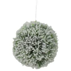 Northlight 6-in White And Green Frosted Pine Christmas Ornament