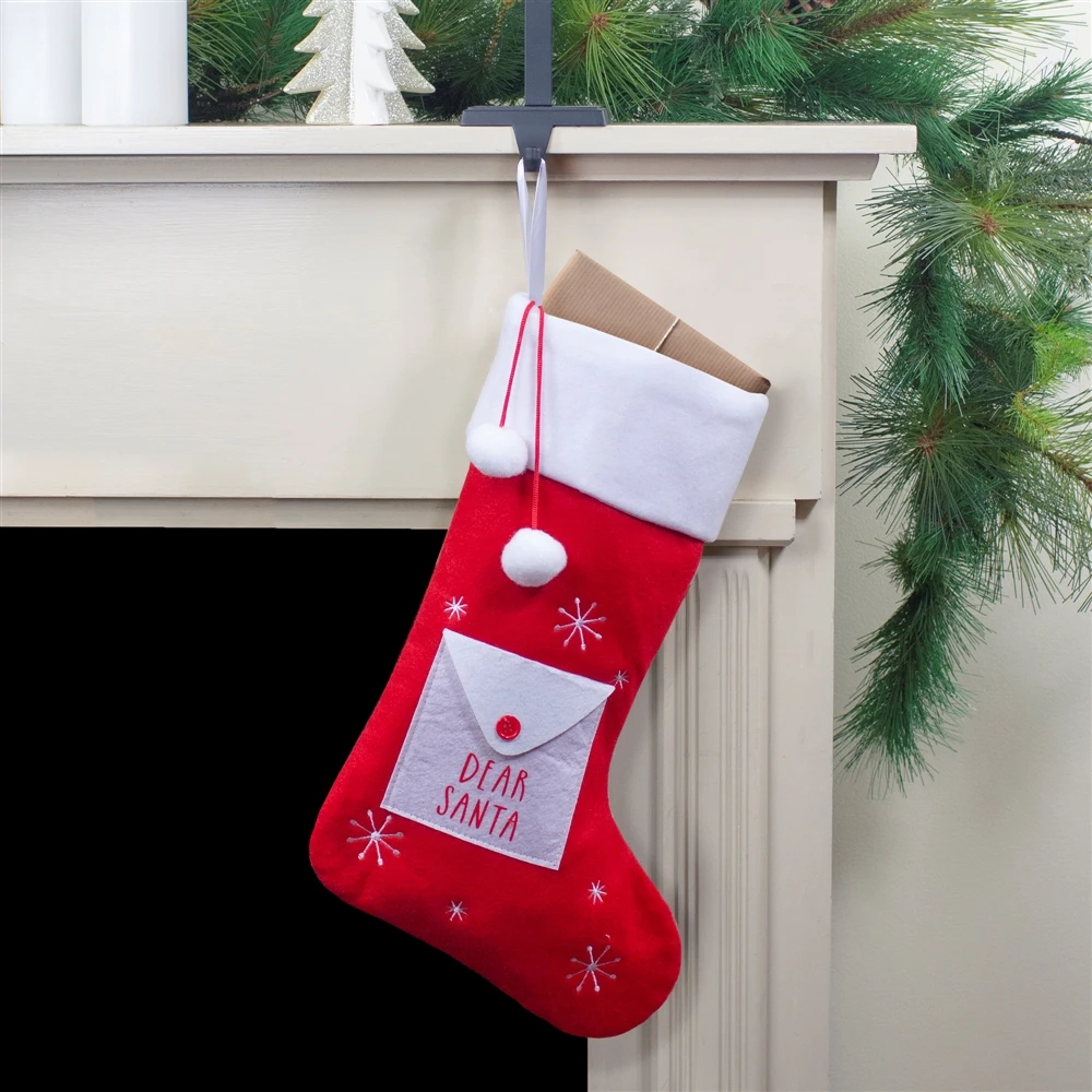 Northlight 19-in Red And White Dear Santa Envelope Christmas Stocking 4 Northlight 19-in Red And White Dear Santa Envelope Christmas Stocking - Image 2