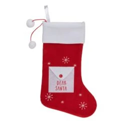 Northlight 19-in Red And White Dear Santa Envelope Christmas Stocking
