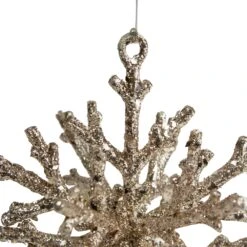 Northlight 7-in Gold Glitter Snowflake Christmas Ornament -Northlight Sales Store 330928299 AlternateImage2