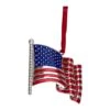 Northlight 3.25-in Silver Plated American Flag With European Crystals Christmas Ornament -Northlight Sales Store 330928325 MainImage 001