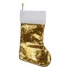 Northlight 19-in Gold And Silver Sequin Christmas Stocking With White Faux Fur Cuff