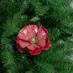 Northlight 4.75-in Shiny Coral Pink Poppy Clip Christmas Ornament 7 Northlight 4.75-in Shiny Coral Pink Poppy Clip Christmas Ornament -Northlight Sales Store 330928350 AlternateImage2