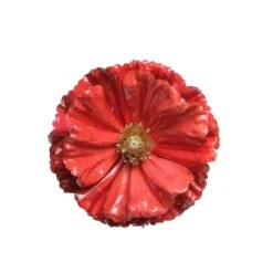 Northlight 4.75-in Shiny Coral Pink Poppy Clip Christmas Ornament