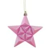 DAK 5-in Pink Bubblegum Matte Glittered Star Shatterproof Christmas Ornaments - Pack Of 12 -Northlight Sales Store 330928351 MainImage 001