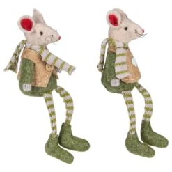 Northlight 7.5-in Boy And Girl Mice Christmas Ornaments - Set Of 2 -Northlight Sales Store 330928355 AlternateImage2