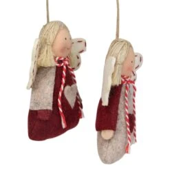 Northlight 3.5-in Grey And Red Angel Christmas Ornaments - Set Of 2 7 Northlight 3.5-in Grey And Red Angel Christmas Ornaments - Set Of 2 -Northlight Sales Store 330928356 AlternateImage2