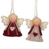 Northlight 3.5-in Grey And Red Angel Christmas Ornaments - Set Of 2 -Northlight Sales Store 330928356 MainImage 001
