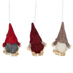 Northlight 4-in Red And Grey Skiing Gnome Christmas Ornaments - Set Of 3 -Northlight Sales Store 330928379 AlternateImage2