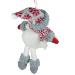 Northlight 14-in Grey And Red Plush Snowman Hanging Christmas Ornament -Northlight Sales Store 330928381 AlternateImage2